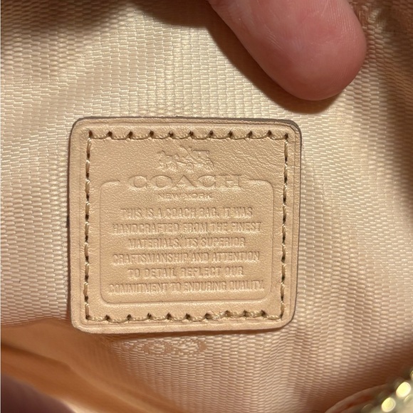 COACH Light Pink Pebbled Leather Wristlet - Picture 6 of 6